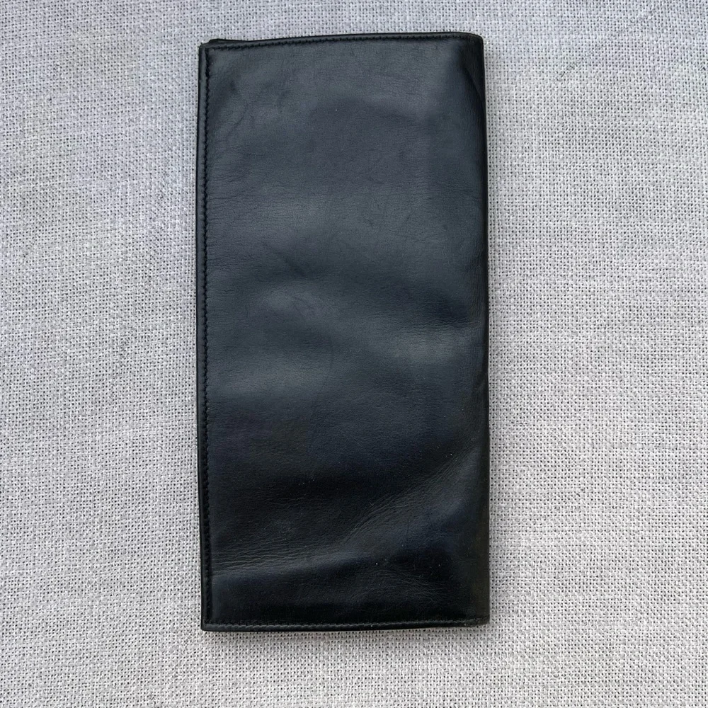 Celine Long Leather Wallet Black